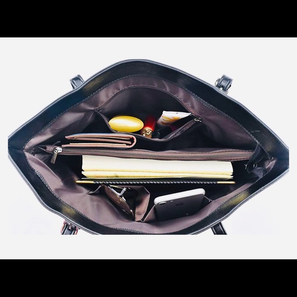 Dreubea Leather Big Capacity Tote Crossbody - Picture 5 of 5